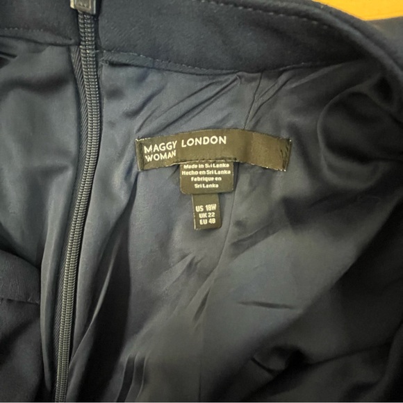 Nordstrom maggi London Navy Midi Dress with White Trim - Picture 7 of 10